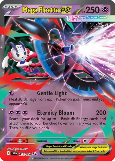 Mega Floette ex 035/086 Double Rare, Chaos Rising Pokémon TCG card