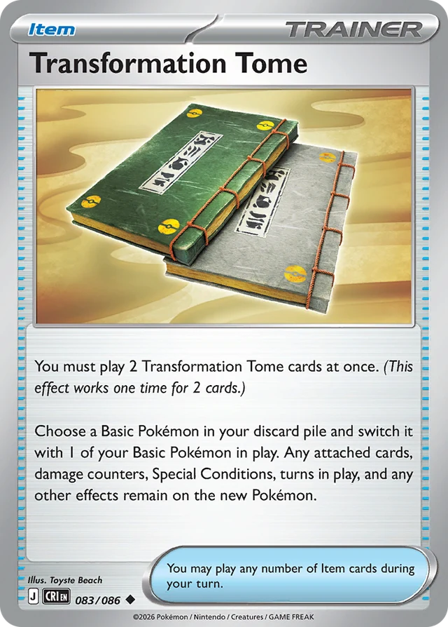 Transformation Tome 083/086 Uncommon, Chaos Rising Pokémon TCG card