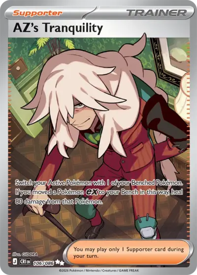 AZ's Tranquility 106/086 Ultra Rare, Chaos Rising Pokémon TCG card