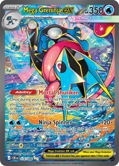 Mega Greninja ex 116/086 Chaos Rising