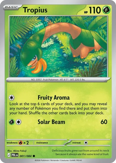 Tropius Pitch Black Pokémon TCG 001/084