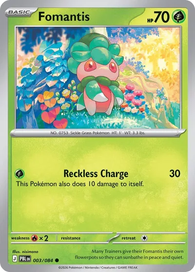 Fomantis Pitch Black Pokémon TCG 003/084