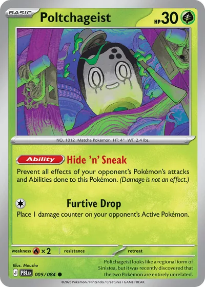 Poltchageist Pitch Black Pokémon TCG 005/084