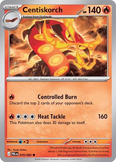 Centiskorch Pitch Black Pokémon TCG 010/084