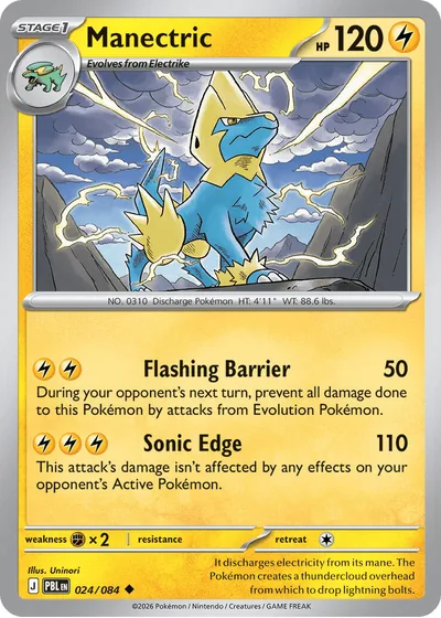 Manectric Pitch Black Pokémon TCG 024/084