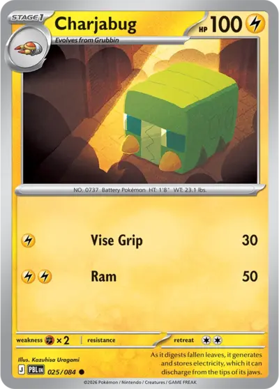 Charjabug Pitch Black English Pokémon TCG 025