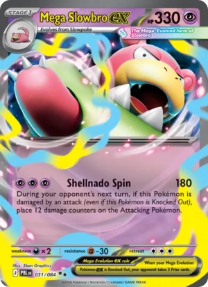 Mega Slowbro ex 031/084 Double Rare, Pitch Black Pokémon TCG card