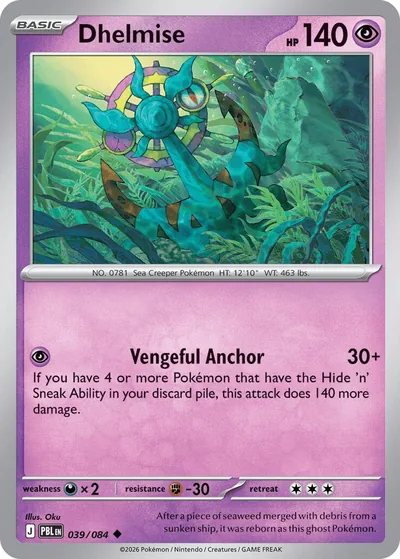 Dhelmise Pitch Black Pokémon TCG 039/084