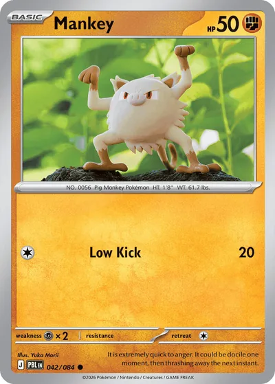 Mankey Pitch Black Pokémon TCG 042/084