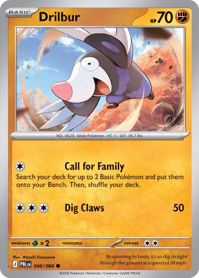 Drilbur Pitch Black Pokémon TCG 046/084