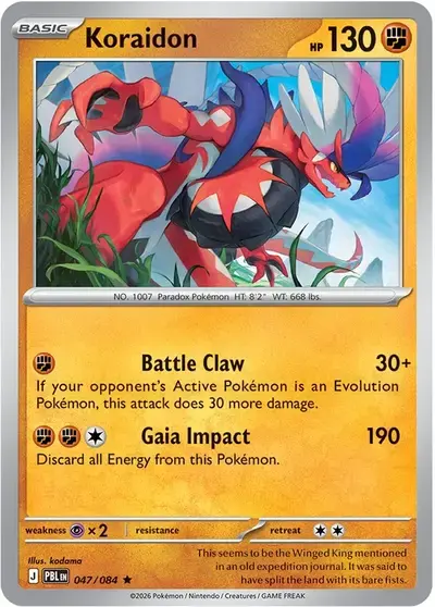 Koraidon Pitch Black English Pokémon TCG 047