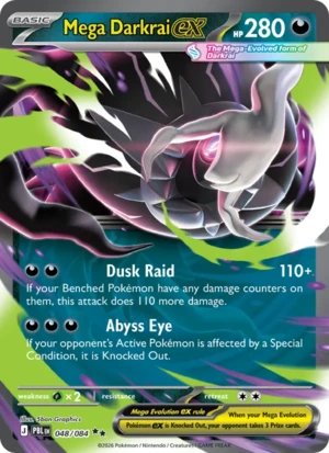 Mega Darkrai ex 048/084 Double Rare, Pitch Black Pokémon TCG card