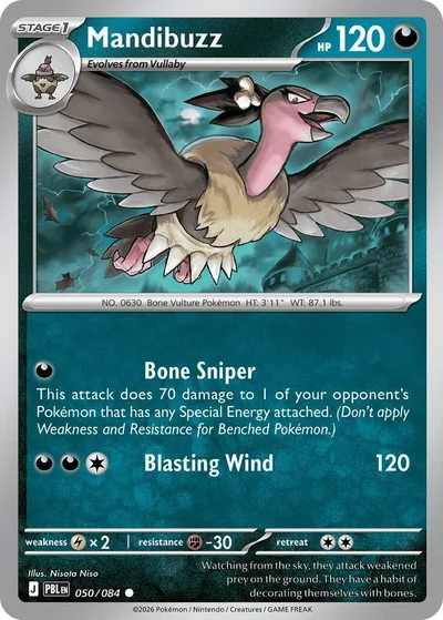 Mandibuzz Pitch Black Pokémon TCG 050/084