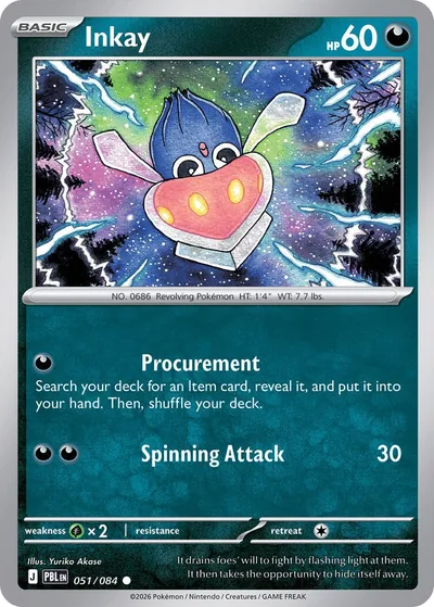 Inkay Pitch Black Pokémon TCG 051/084