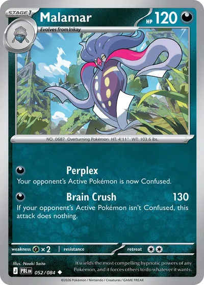 Malamar Pitch Black Pokémon TCG 052/084