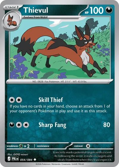 Thievul Pitch Black Pokémon TCG 054/084