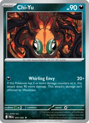 Chi-Yu 059/084 Rare, Pitch Black Pokémon TCG card