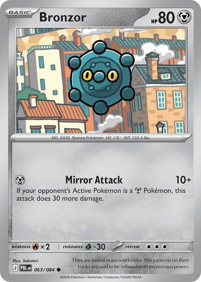 Bronzor Pitch Black Pokémon TCG 063/084