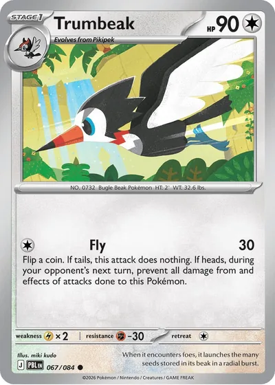 Trumbeak Pitch Black Pokémon TCG 067/084