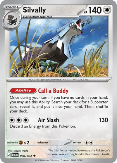 Silvally Pitch Black English Pokémon TCG 070