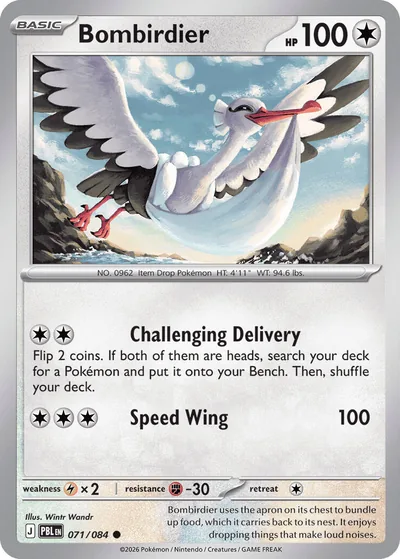 Bombirdier Pitch Black Pokémon TCG 071/084
