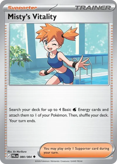 Misty's Vitality Pitch Black Pokémon TCG 080/084