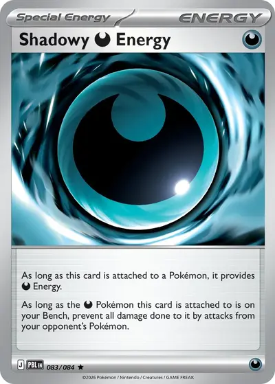 Shadowy Energy Pitch Black English Pokémon TCG 083