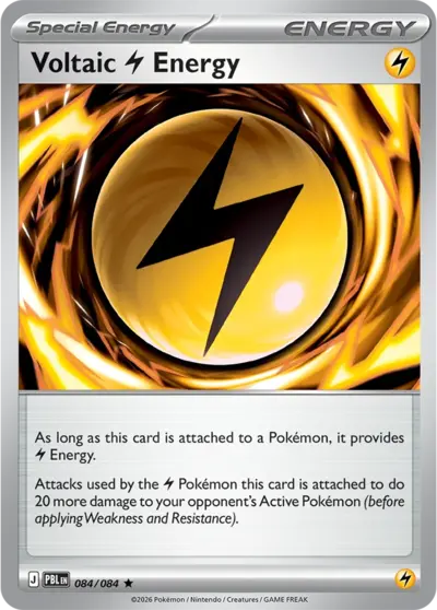 Voltaic Energy Pitch Black English Pokémon TCG 084
