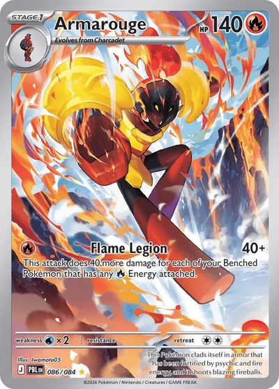 Armarouge Pitch Black Pokémon TCG IR 086/084