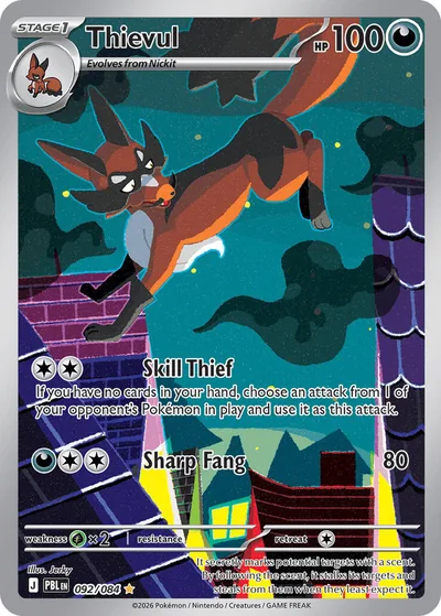 Thievul Pitch Black Pokémon TCG IR 092/084