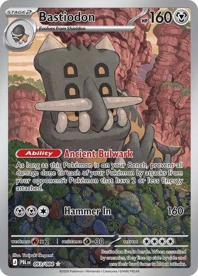Bastiodon Pitch Black Pokémon TCG IR 093/084