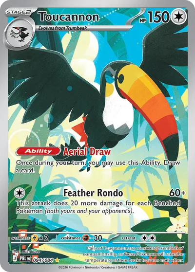 Toucannon Pitch Black Pokémon TCG IR 094/084