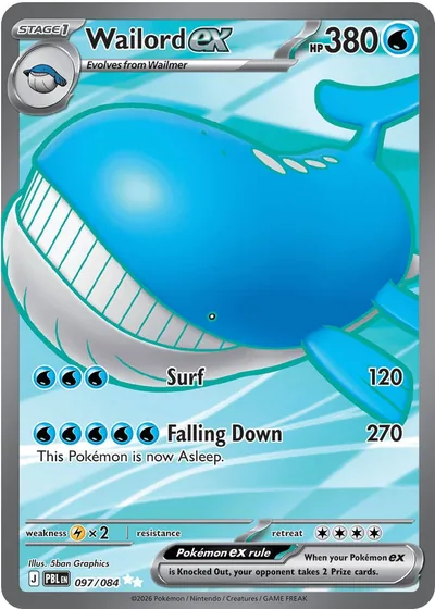 Wailord ex Pitch Black Pokémon TCG UR 097/084