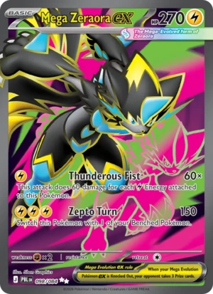 Mega Zeraora ex 098/084 Ultra Rare, Pitch Black Pokémon TCG card