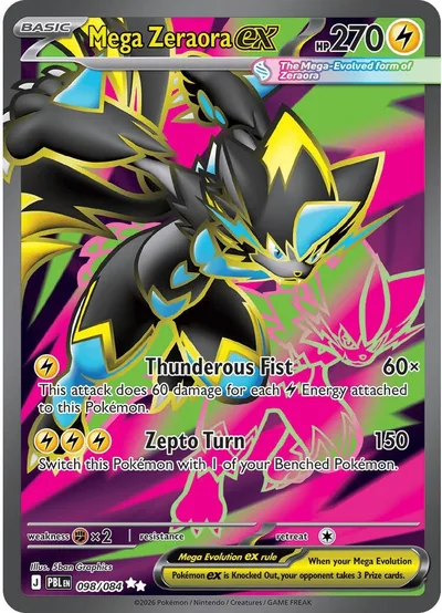 Mega Zeraora ex Pitch Black Pokémon TCG UR 098/084