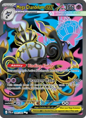 Mega Chandelure ex 099/084 Ultra Rare, Pitch Black Pokémon TCG card