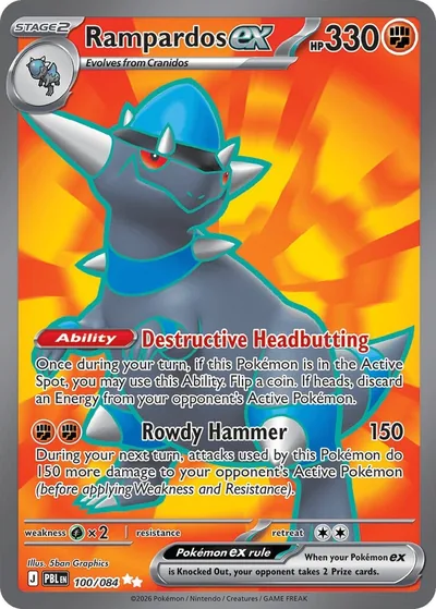 Rampardos ex Pitch Black Pokémon TCG UR 100/084