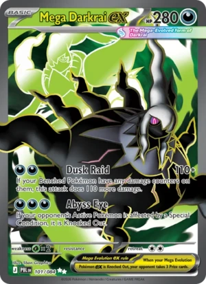Mega Darkrai ex 101/084 Ultra Rare, Pitch Black Pokémon TCG card