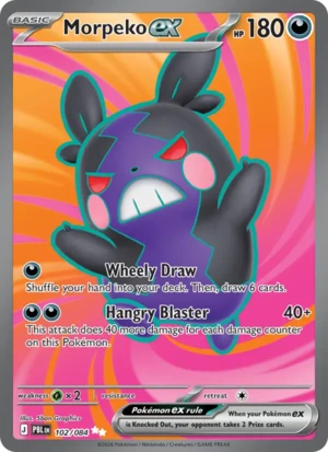 Morpeko ex 102/084 Ultra Rare, Pitch Black Pokémon TCG card