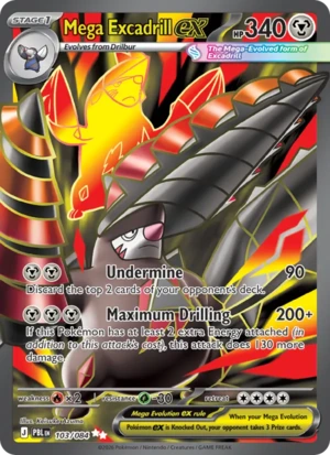 Mega Excadrill ex 103/084 Ultra Rare, Pitch Black Pokémon TCG card