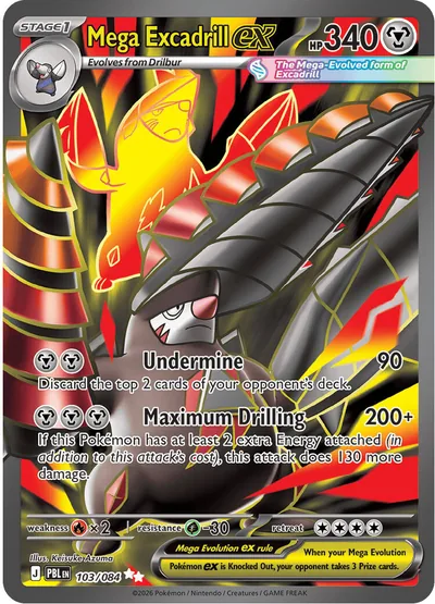 Mega Excadrill ex Pitch Black Pokémon TCG UR 103/084