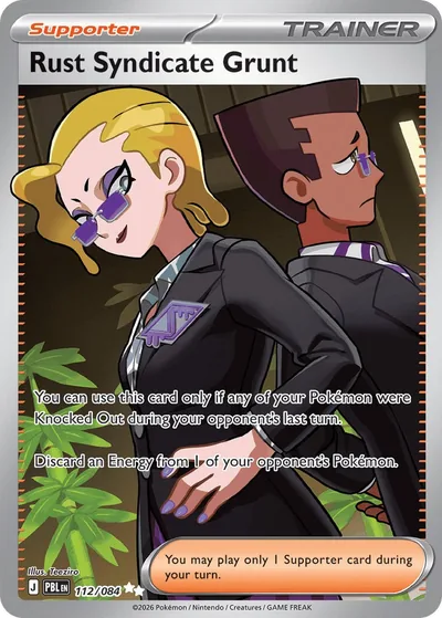 Rust Syndicate Grunt Pitch Black Pokémon TCG UR 112/084