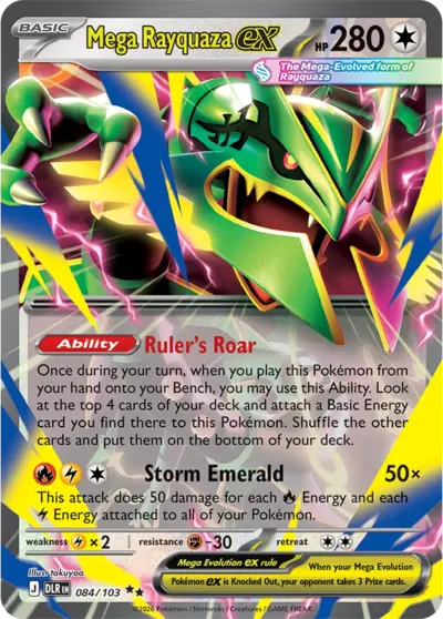 Mega Rayquaza ex &mdash; Delta Reign 084/103
