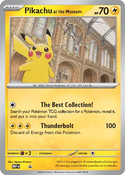 Pikachu at the Museum &mdash; jumbo card