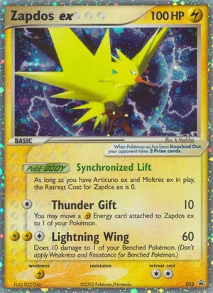 Zapdos ex &mdash; Nintendo Black Star Promos 33