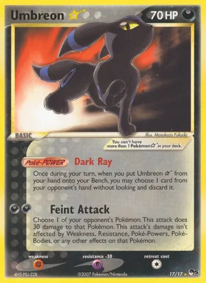 Umbreon Gold Star card, POP Series 5