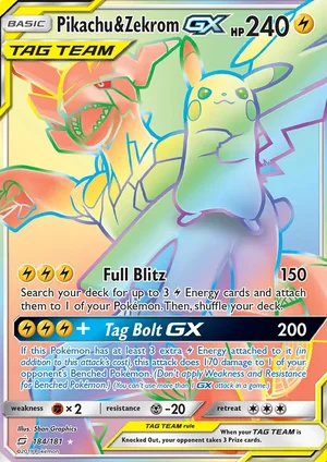 Pikachu & Zekrom-GX 184/181