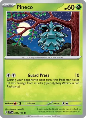 Pineco Scarlet &amp; Violet Pokémon TCG Common 001