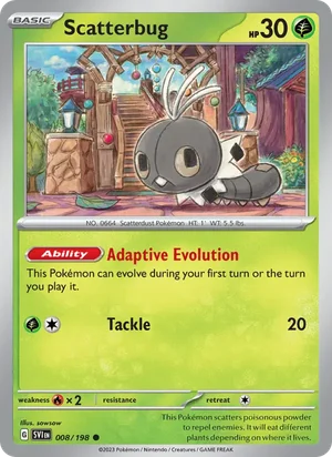 Scatterbug Scarlet &amp; Violet Pokémon TCG Common 008