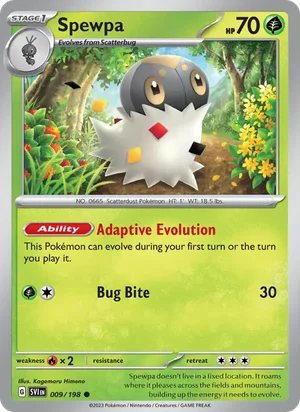 Spewpa Scarlet &amp; Violet Pokémon TCG Common 009